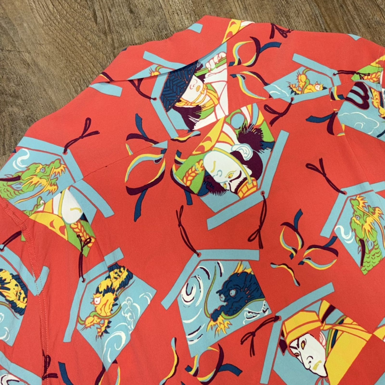 サンサーフ 和柄 アロハシャツ カブキ 歌舞伎 KABUKI 隈取 絵馬