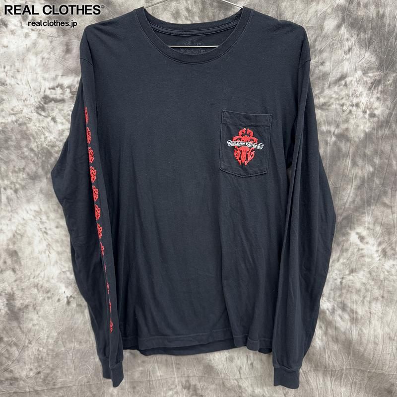 【JPタグ】 CHROME HEARTS/クロムハーツ Red Dagger LS Tee/レッドダガーロングスリーブTシャツ/長袖カットソー/ブラック/L