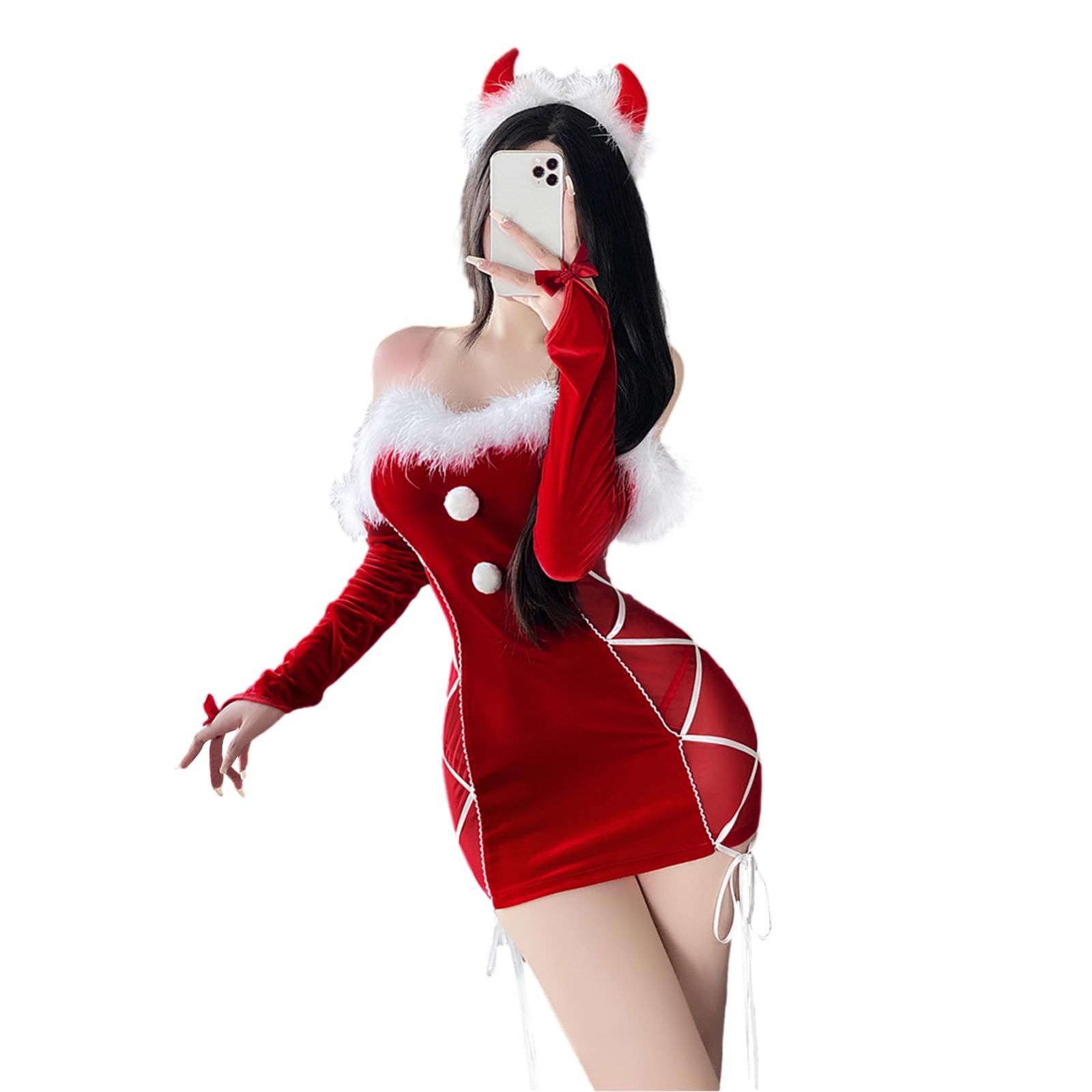 新着商品】レディース セクシー モフモフ クリスマスコスチュームセクシー クリスマスプレゼント クリスマス コスプレ コスプレ クリスマスプレゼント  サンタ コスプレ セクシー サンタ サンタ コスプレ レディース セクシーサンタ サンタさん [Formem - メルカリ