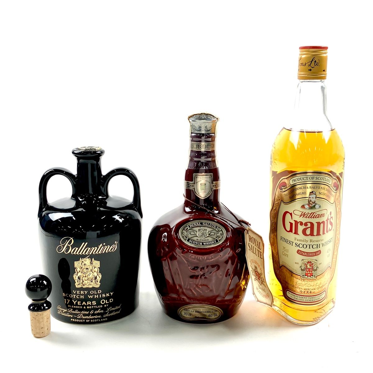 3本 シーバスブラザーズ バランタイン グレンフィディック スコッチ