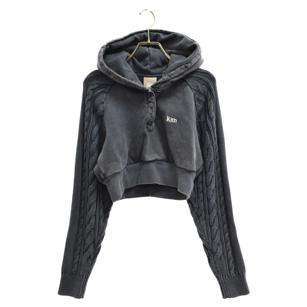 KITH (キス) ワンポイントロゴ クロップドフーディー パーカー