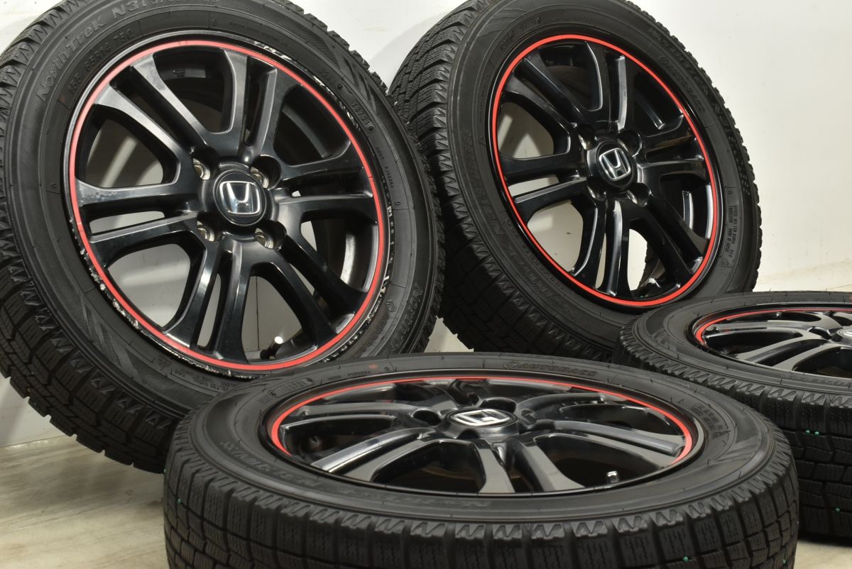 ブラックカスタム済 ホンダ N-BOX カスタム 純正 14in 4.5J 40 PCD100 ノーストレック N3i 155 65R14 N-ONE N-WGN JOY スラッシュ