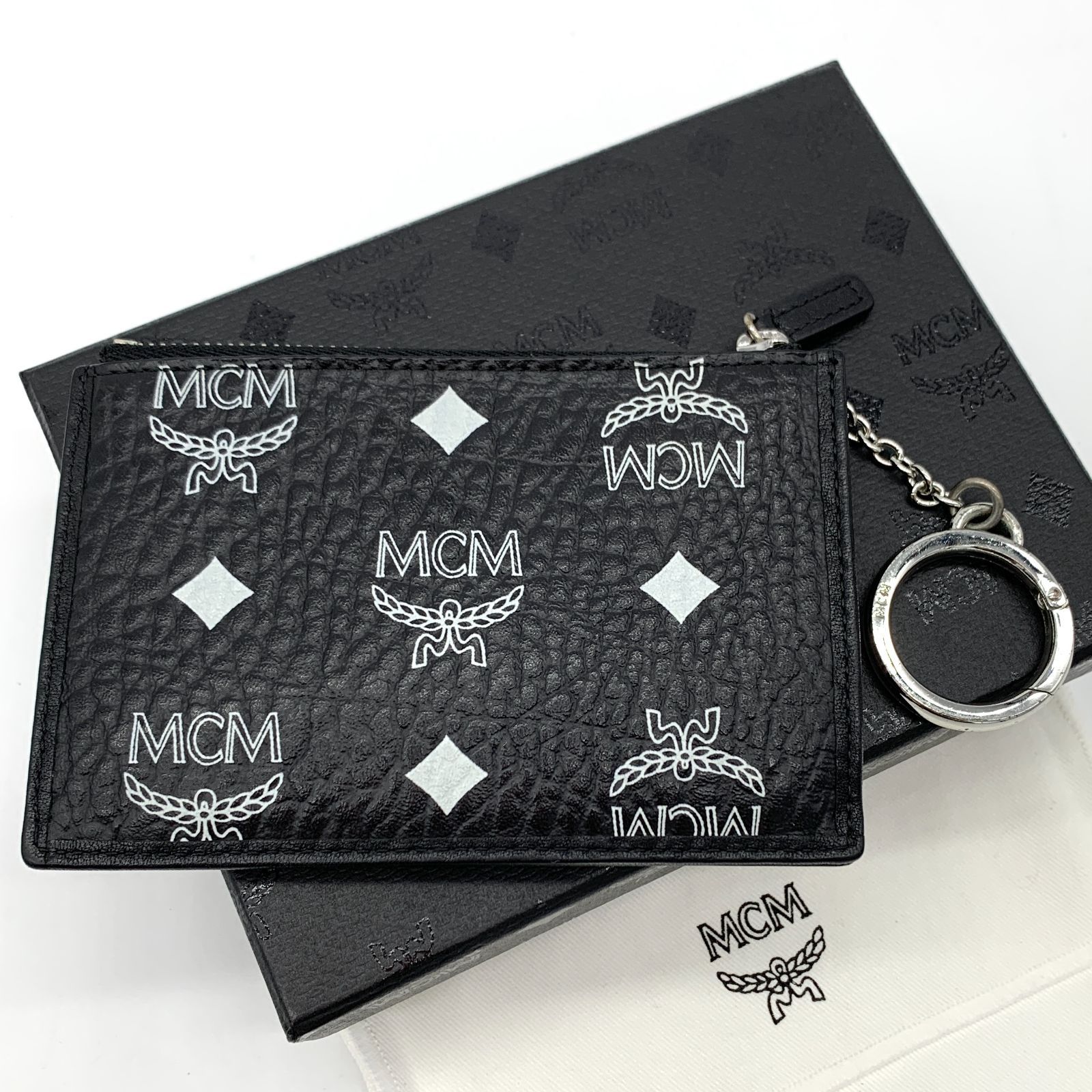 ▽MCM/エムシーエム キーリング付きコインケース MYZ 9SWA09 BV001 