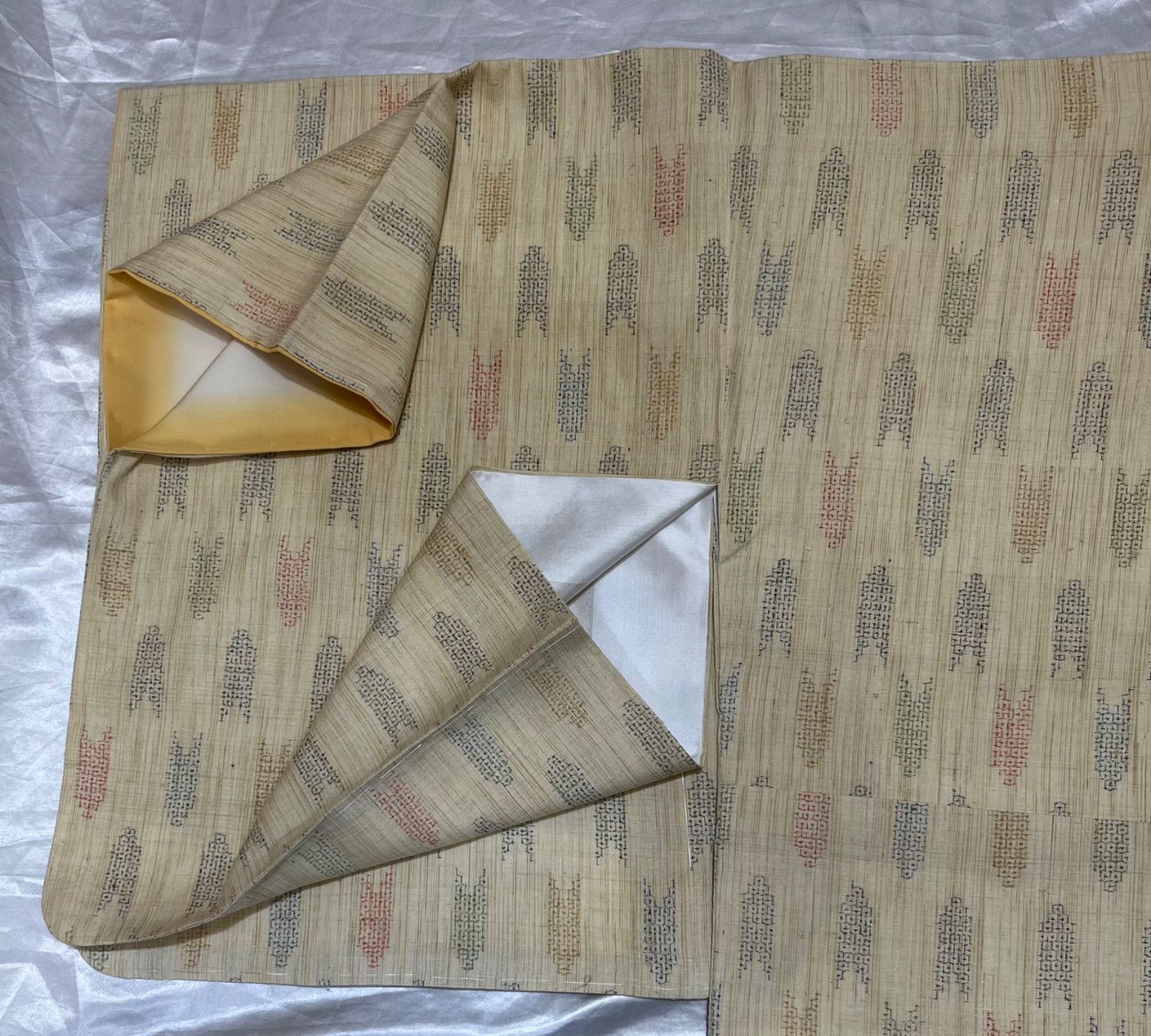 超豪華絢爛綺麗美品身丈160cm裄丈66cm正絹矢絣亀甲袷広衿☆本場