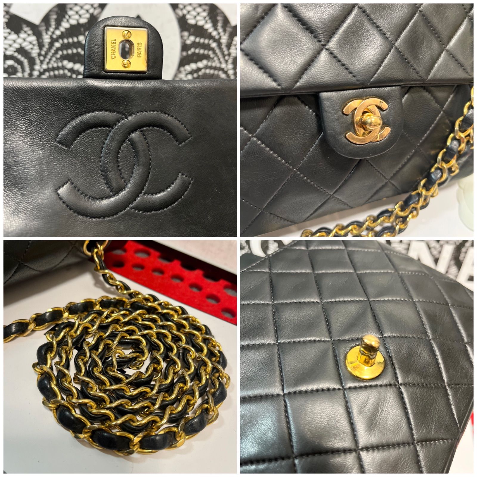 ◇◇ 極上美品！ シャネル ☆ CHANEL ミニ マトラッセ ミニマト チェーンショルダー ヴィンテージ ブラック × ゴールド 808 ◇◇ -  メルカリ