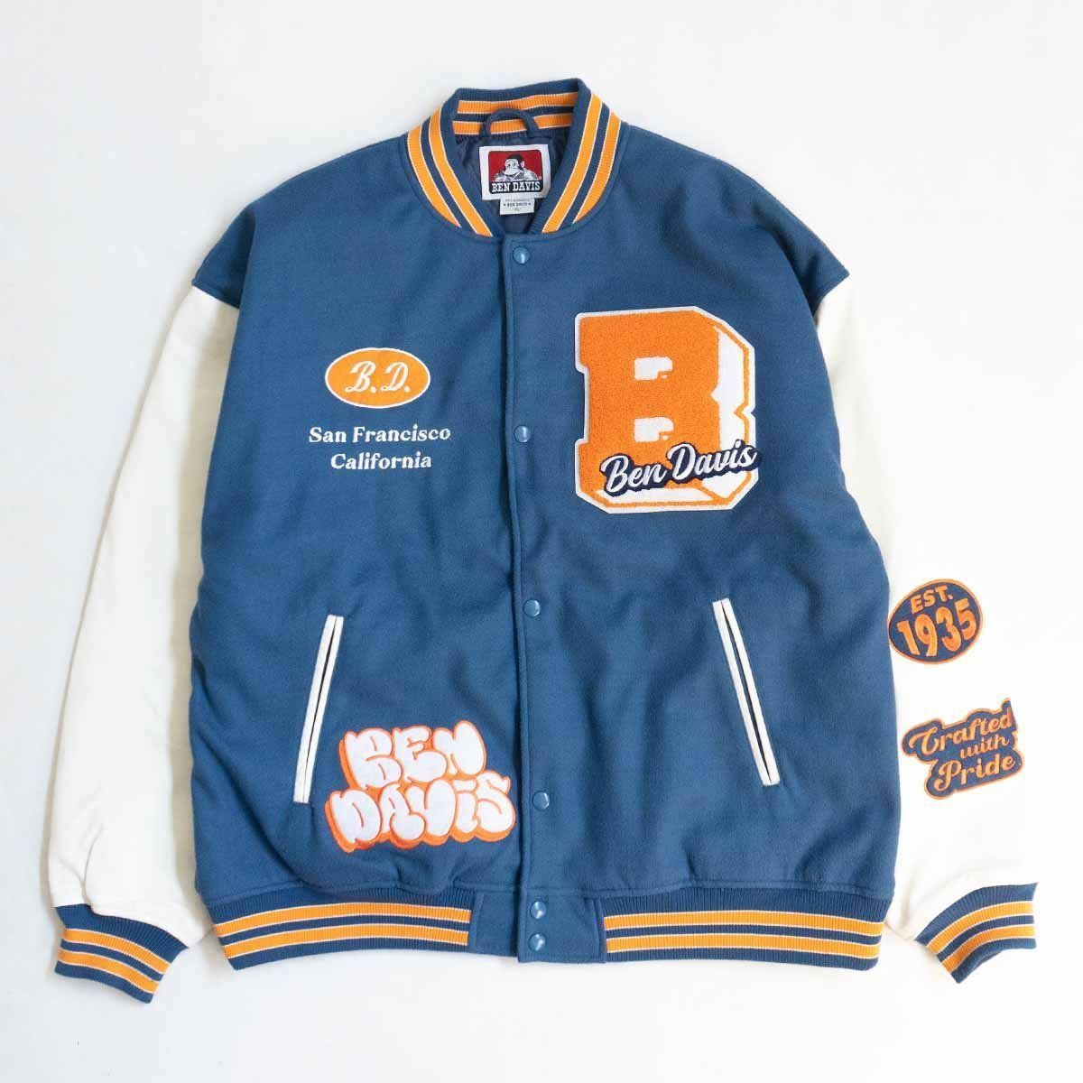 BEN DAVIS スタジャン レザー ジャケット リブ袖 楽天市場】BEN DAVIS ベンデイビス フェイクレザー 刺繍
