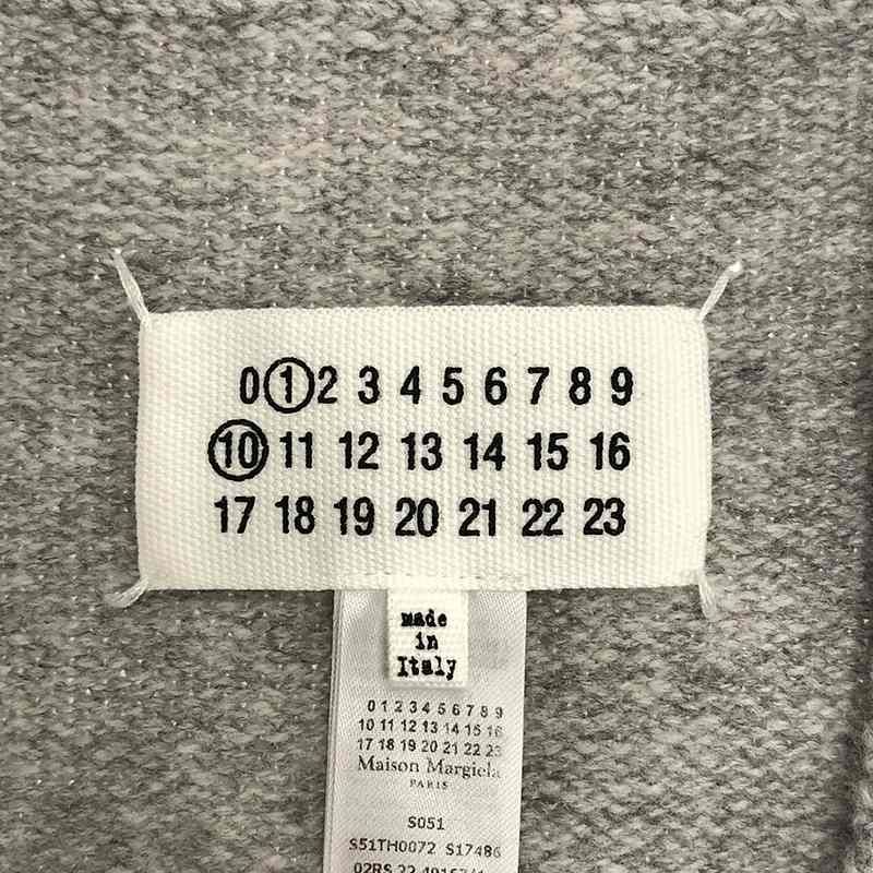 【美品】  Maison Margiela / メゾンマルジェラ | 2022AW | デストロイ スリット オーバー ロングニットベスト | S | グレー | レディース 美品】 Maison Margiela / メゾンマルジェラ | 2022AW | デストロイ