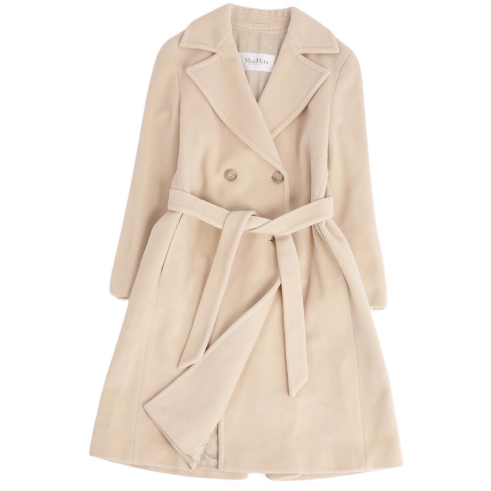 マックスマーラ Max Mara コート 白タグ ロングコート ダブルブレスト 