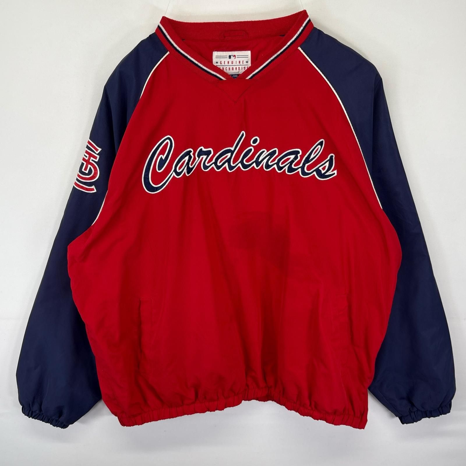 古着 GENUINE MERCHANDISE ナイロンジャケット MLB カージナルス プル 
