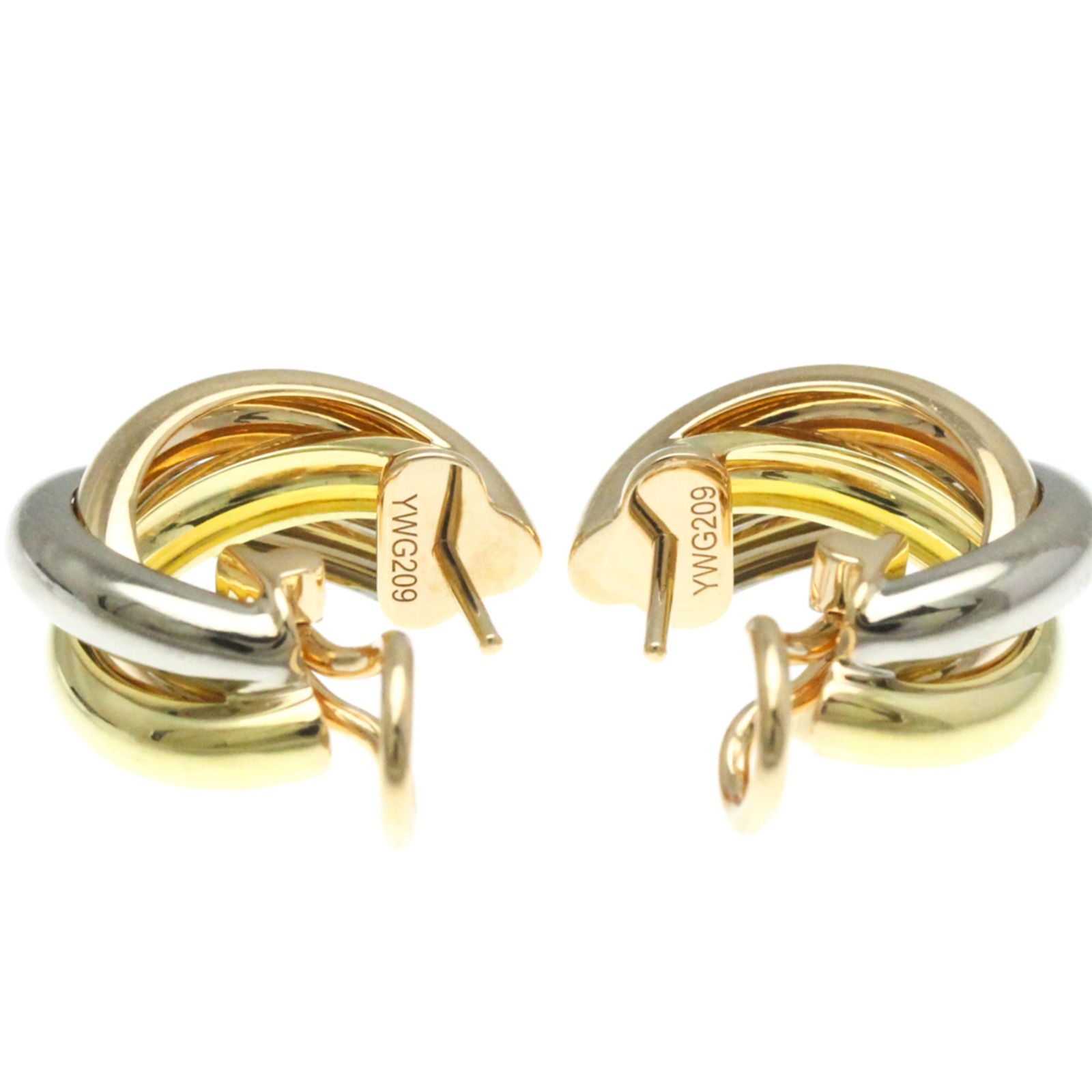 カルティエ　トリニティ　スタッド　ピアス カルティエ(Cartier) トリニティ ドゥ カルティエ 無し ゴールド
