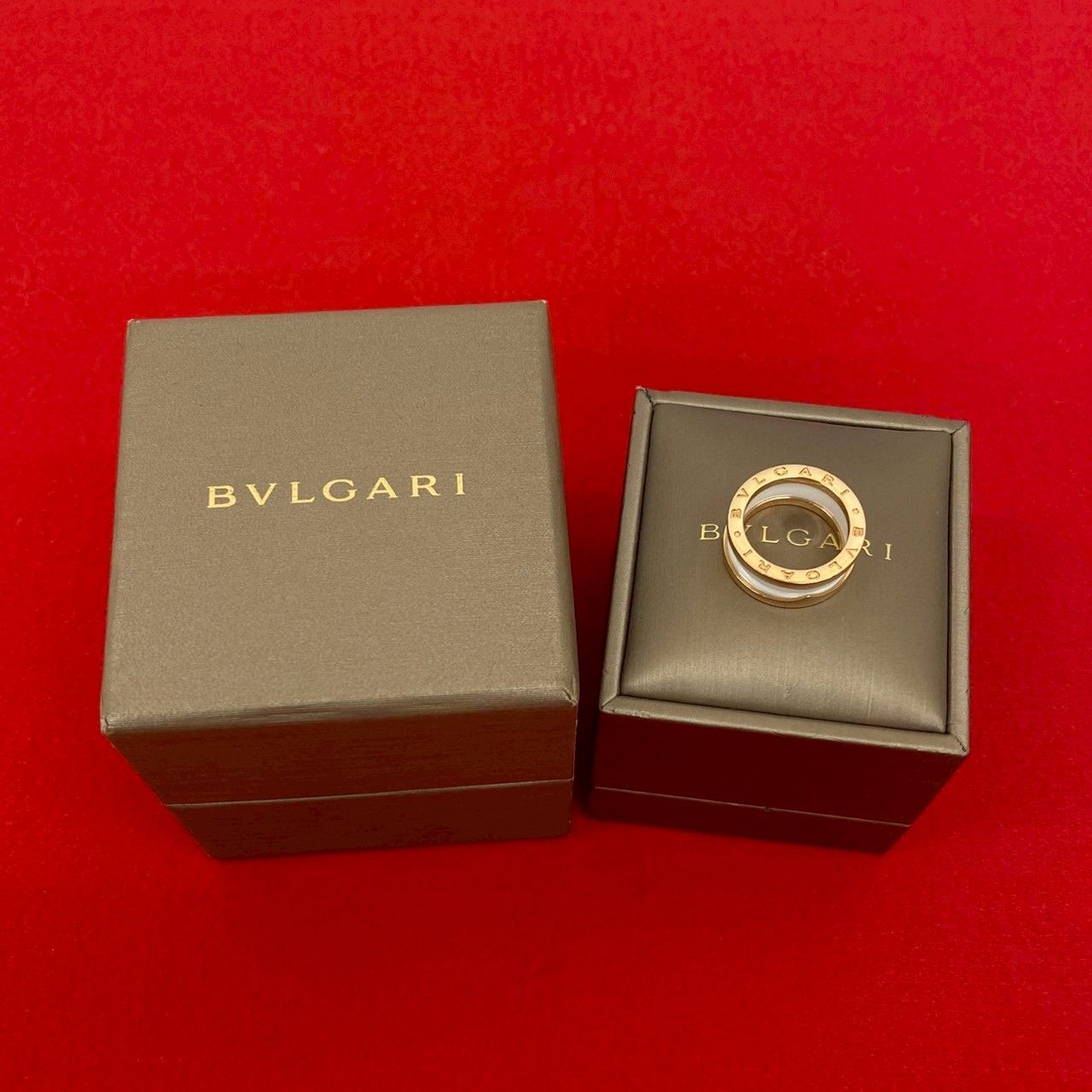 極 美品 箱 ケース付き BVLGARI ブルガリ ビー ゼロ ワン K18 ピンク 
