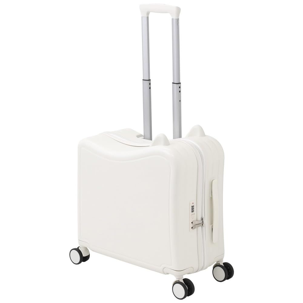 SUGGEST 乗れるキャリーケース 子ども用 43L 選べるカラー 座れる キャリーケース ロック機能 パステルカラー キッズ こども 旅行 海外 ホワイト