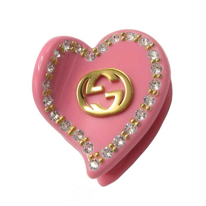 グッチ ヘアアクセサリー GUCCI ハート インターロッキングG