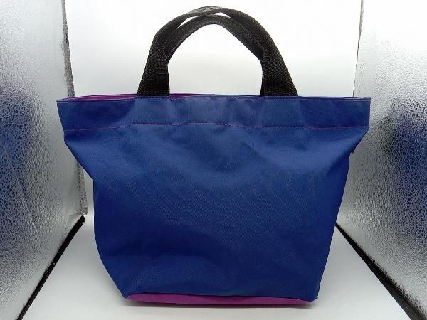 HERVE Chapelier エルベシャプリエ ハンドバッグ ブルー×ピンクパープル 青系 横幅約37.5cm