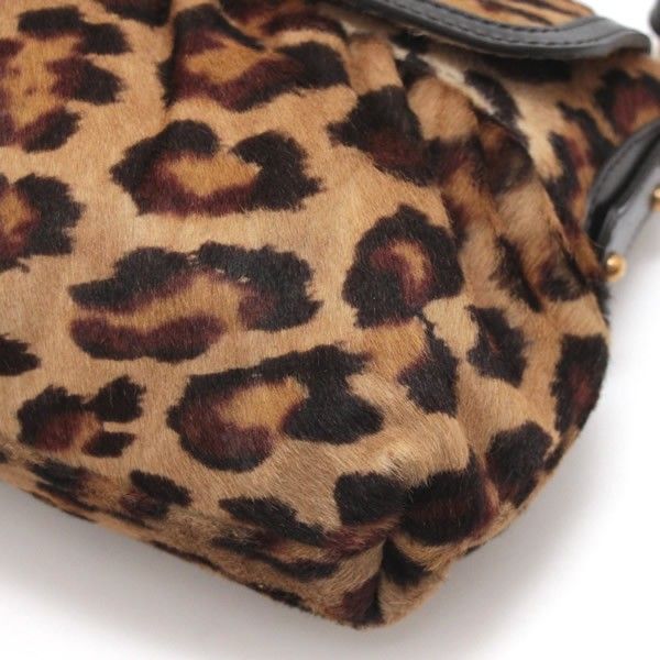 フェンディ FENDI ハラコ ワンショルダーバッグ レオパード レザー