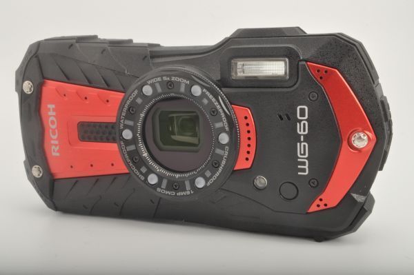 RICOH リコー WG-60 レッド 本格防水デジタルカメラ 14メートル防水 耐