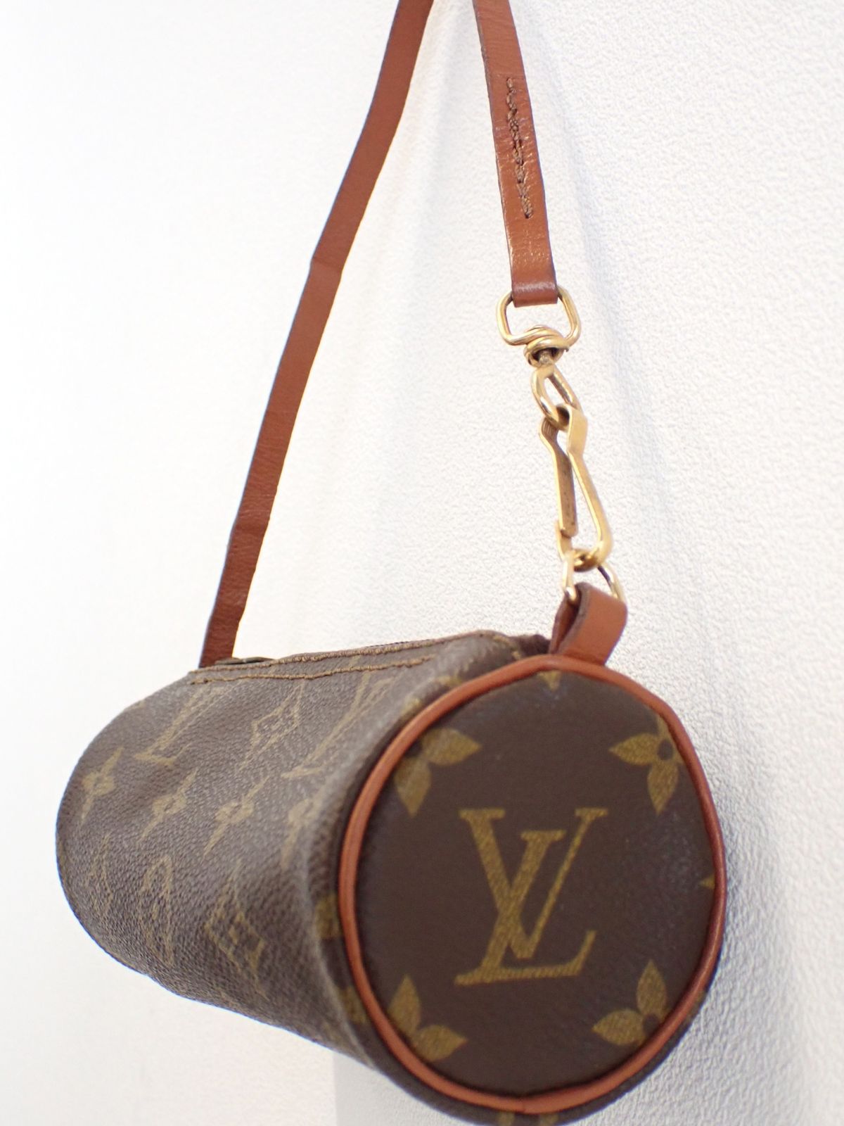 ルイヴィトン パピヨン ミニポーチ モノグラム ECLAIRファスナー 希少 極美品 ヴィンテージ】LOUIS VUITTON ルイヴィトン