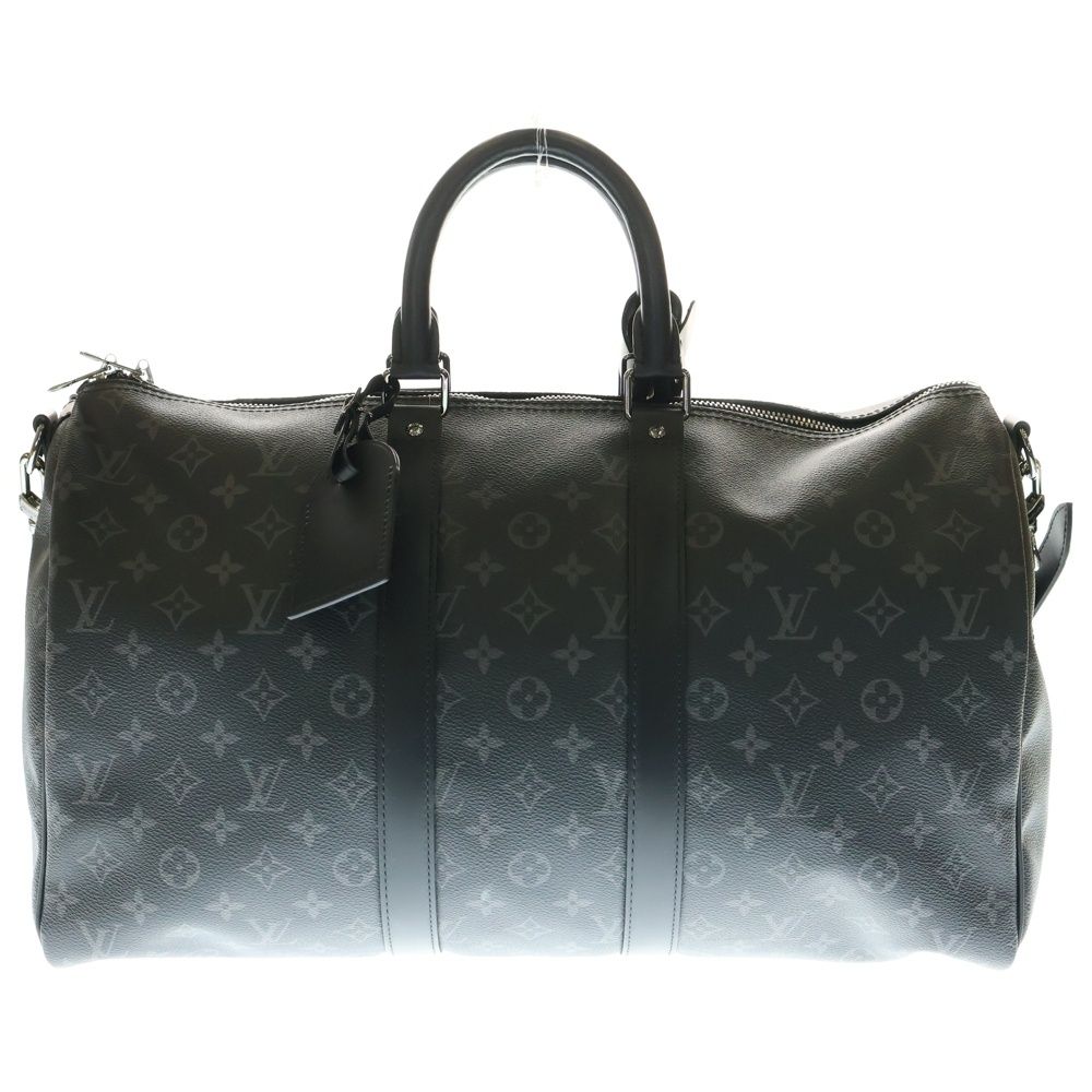 LOUIS VUITTON ルイヴィトン モノグラムエクリプス キーポルバンドリエール45 ボストンバッグ ショルダーバッグ ブラック PVC×レザー M40569