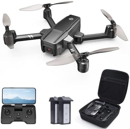 ドローン カメラ付き Holy Stone 小型 1080P 飛行時間40分 折り畳み バッテリー2個 収納ケース付き ヘッドレスモード 高速旋回モード 高度維持 2.4GHz モード1|2自由転換可 認証済み 誕生日ギフト HS44