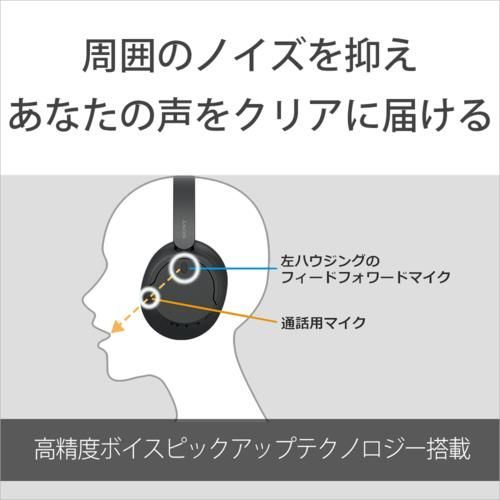 ブラック ワイヤレスノイズキャンセリングステレオヘッドセット