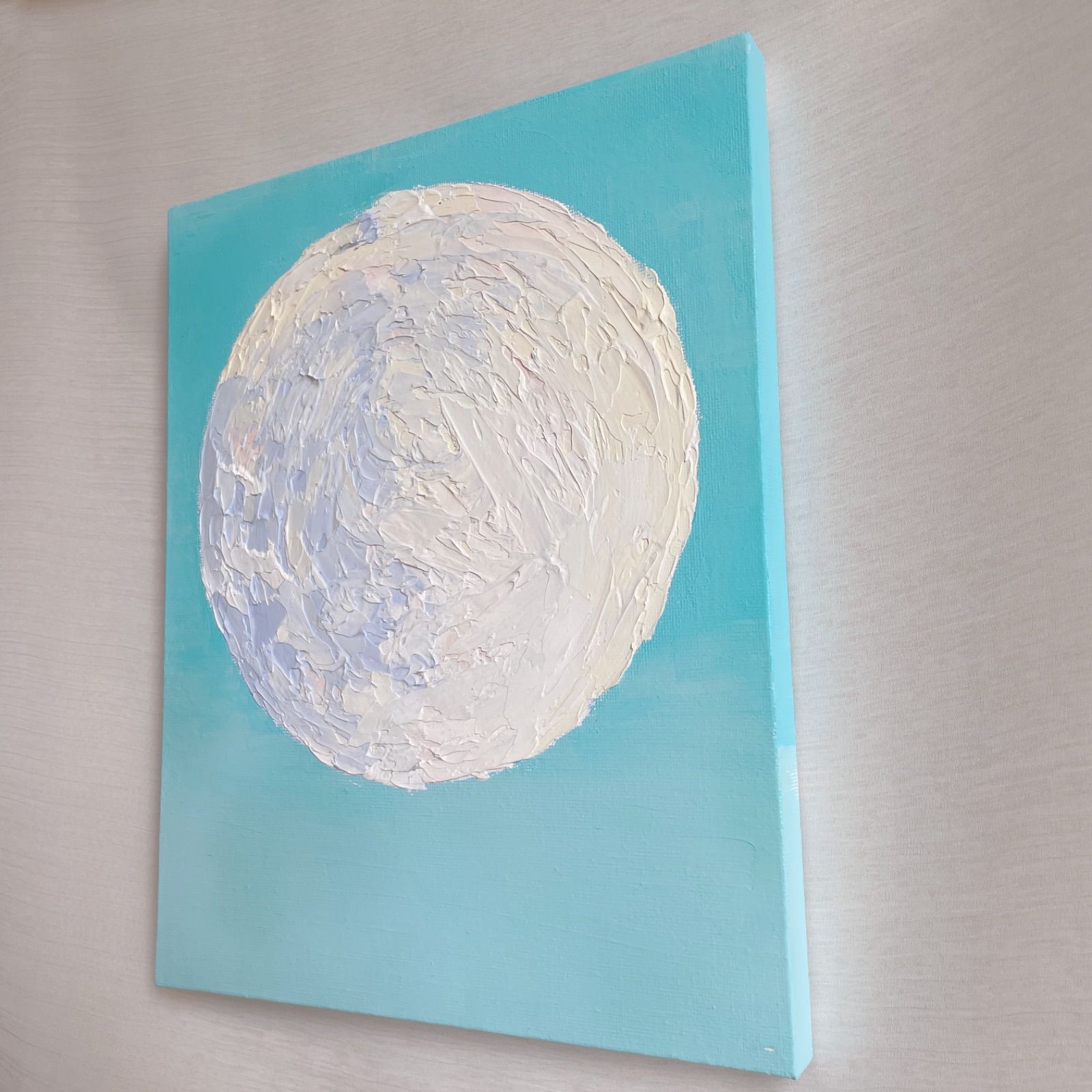 優しい月 テクスチャーアート キャンバス 絵画 空 綺麗 絵 パステル