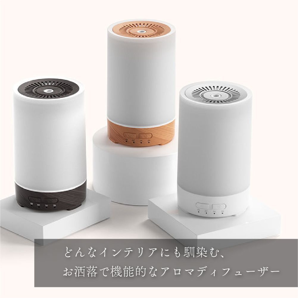 コンパクト アロマディフューザー 加湿器 小型 卓上 ライト付き 加湿器 アロマディフューザー 卓上 小型 LEDライト 超音波式