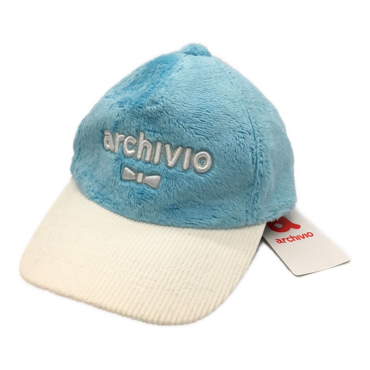 archivio - coco 未使用品 アルチビオ archivio キャップ 00 水色 スカイブルー フェイクファー×コーデュロイ 未使用品 アルチビオ archivio キャップ 00 水色 スカイブルー