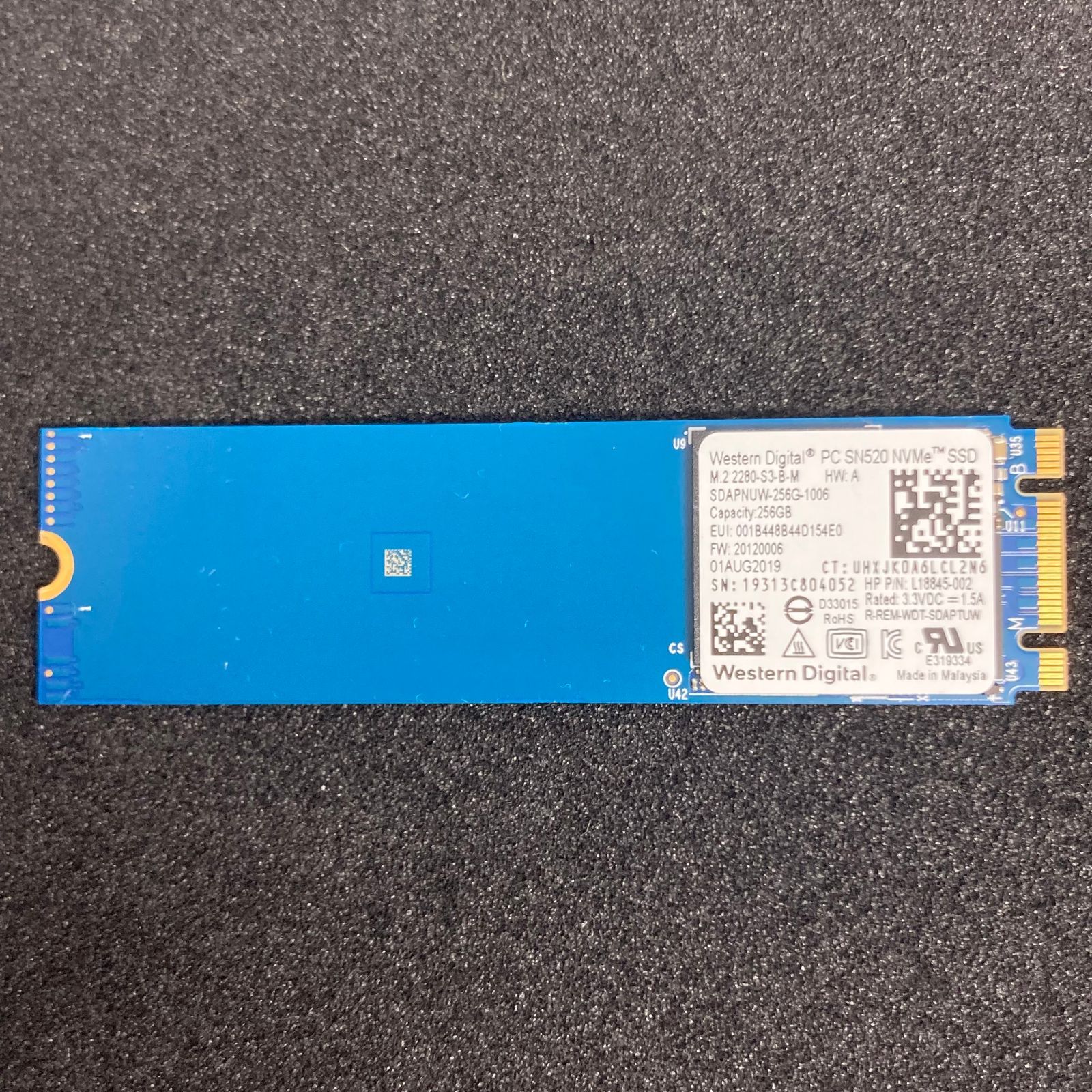 Western Digital M.2 NVMe SSD 2280 256GB | 82% |PC SN520 | wd nvme【382 ...