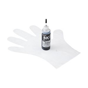 (まとめ)サンワサプライ 詰め替えインクBCI-350PGBK用 INK-C35