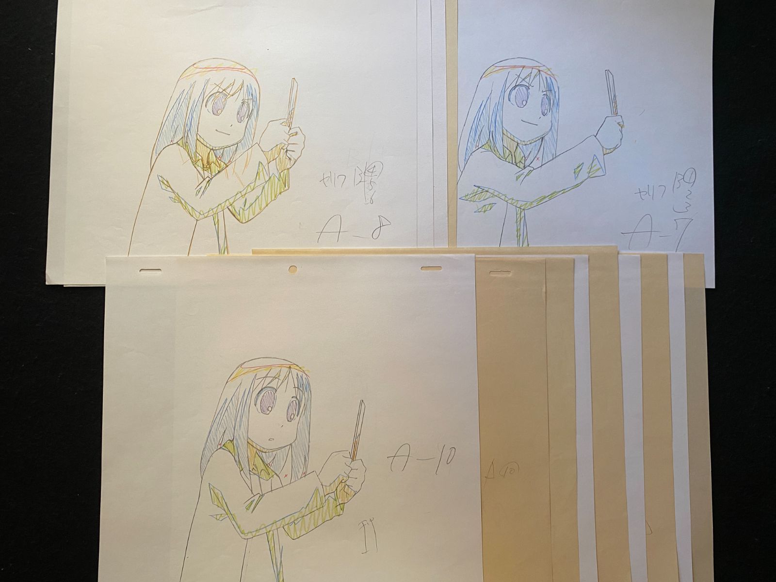 うしおととら 大量まとめ売り 原画 制作指示 セル画 直筆 背景 アニメ制作資料 あずまんが大王 直筆 原画 14枚セット／アニメ 動画 セル画