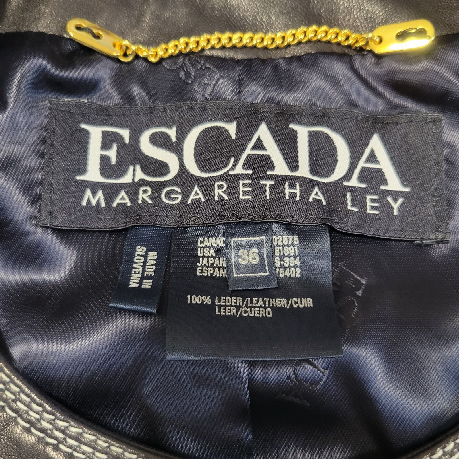 肩幅36cm【美品】ESCADA レザージャケット 36サイズ