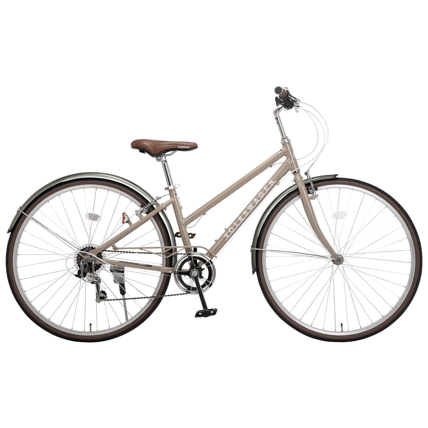 クロスバイク 700C 27インチ相当 自転車 シマノ6段変速 軽量アルミ VW-CR7006A フォルクスワーゲン Volkswagen おしゃれ 街乗り 700x32Cタイヤ