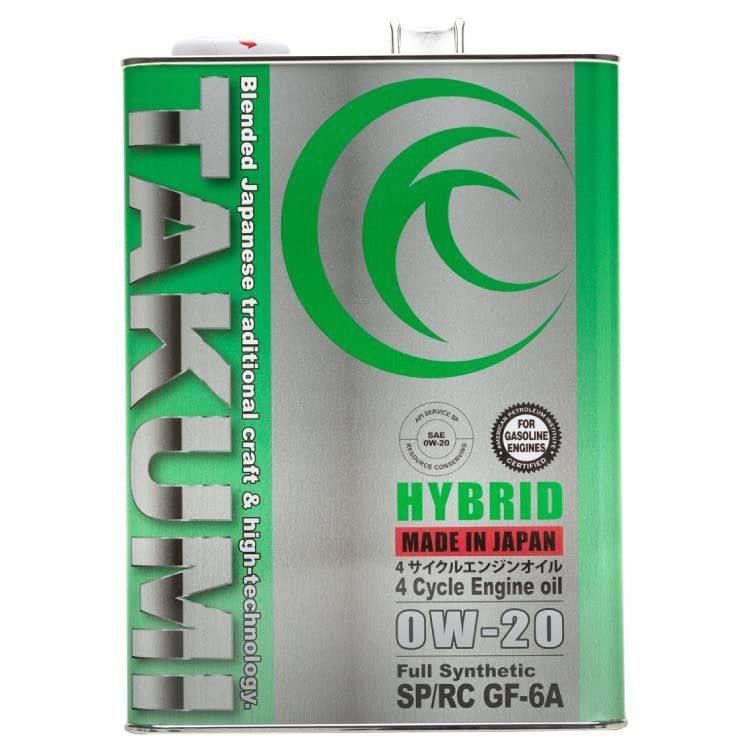 新品 TAKUMI モーターオイル エンジンオイル 0W-20 SP/RC GF-6A 4L 
