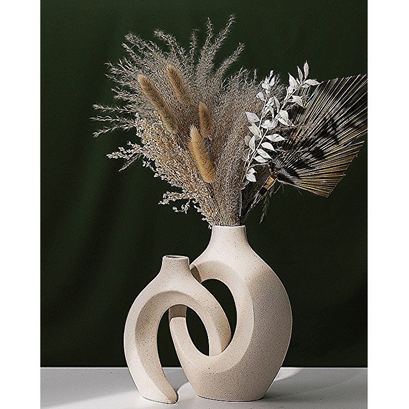 オーナメントと花器 黒と金の花彫刻陶器オーナメント 約70cm 花瓶 花器 壺