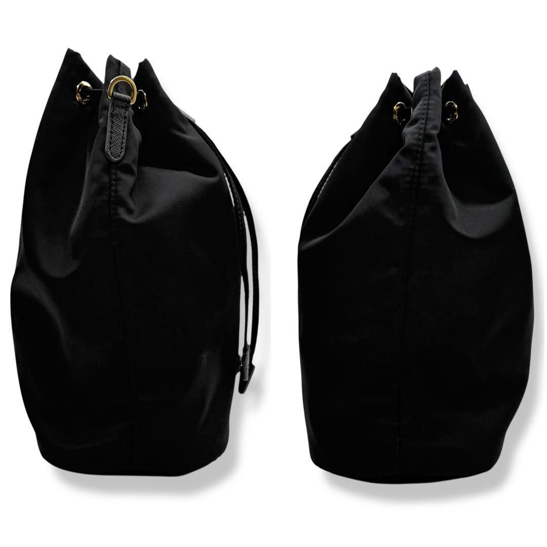 プラダ　リナイロン　巾着　ポーチ　バッグ　三角ロゴ　ブラック　ナイロン　dc8 プラダ リナイロン 巾着 ポーチ バッグ 三角ロゴ ブラック ナイロン