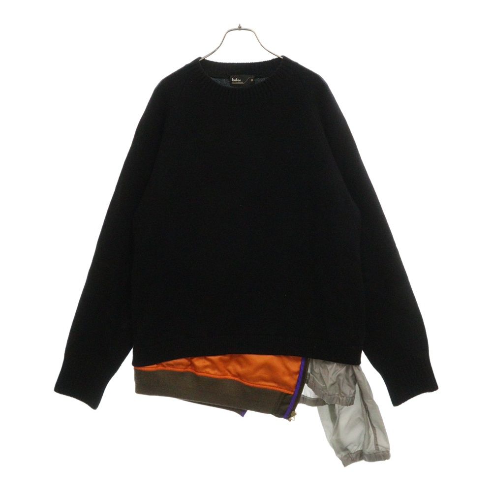 kolor (カラー) 21AW ウールレイヤードデザインニットセーター kolor (カラー) 21AW ウールレイヤードデザインニットセーター