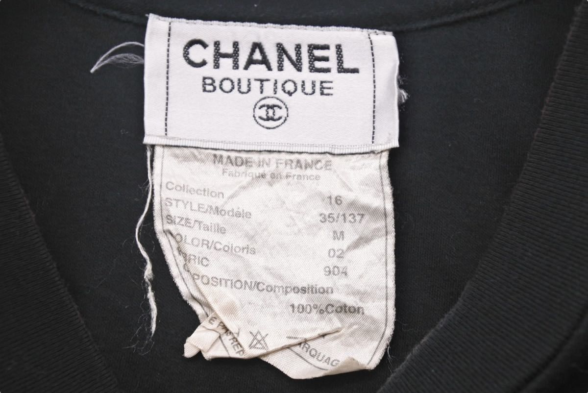 CHANEL シャネル 半袖Ｔシャツ ブランドロゴ 16SS コットン ブラック