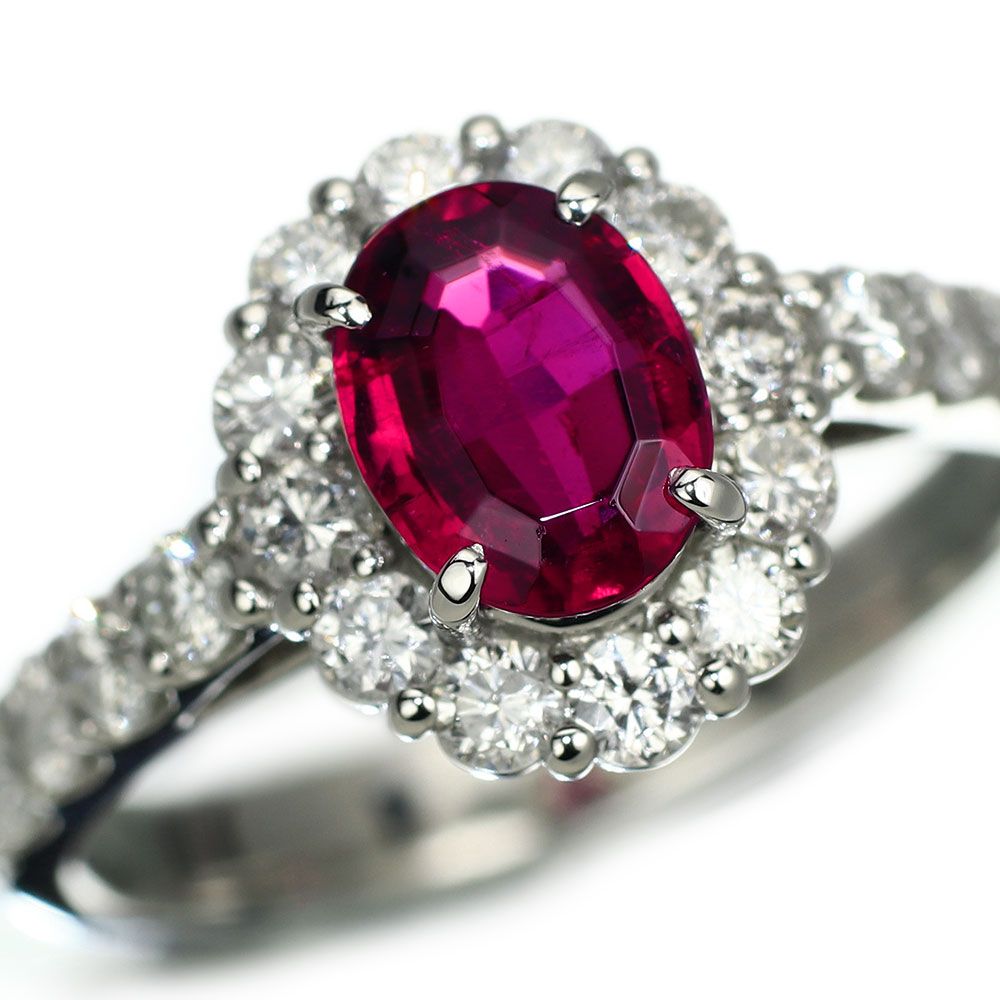 Pt950 ルベライト ダイヤモンド リング 0.98ct D0.85ct - メルカリ