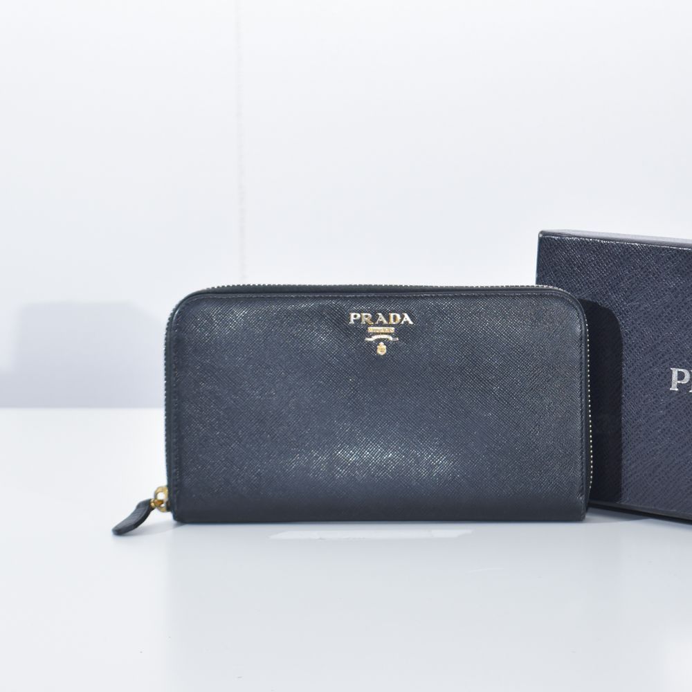 中古USED PRADA 財布 長財布 サフィアーノ ブラック 252601392 中古USED PRADA 財布 長財布 サフィアーノ ブラック 252601392