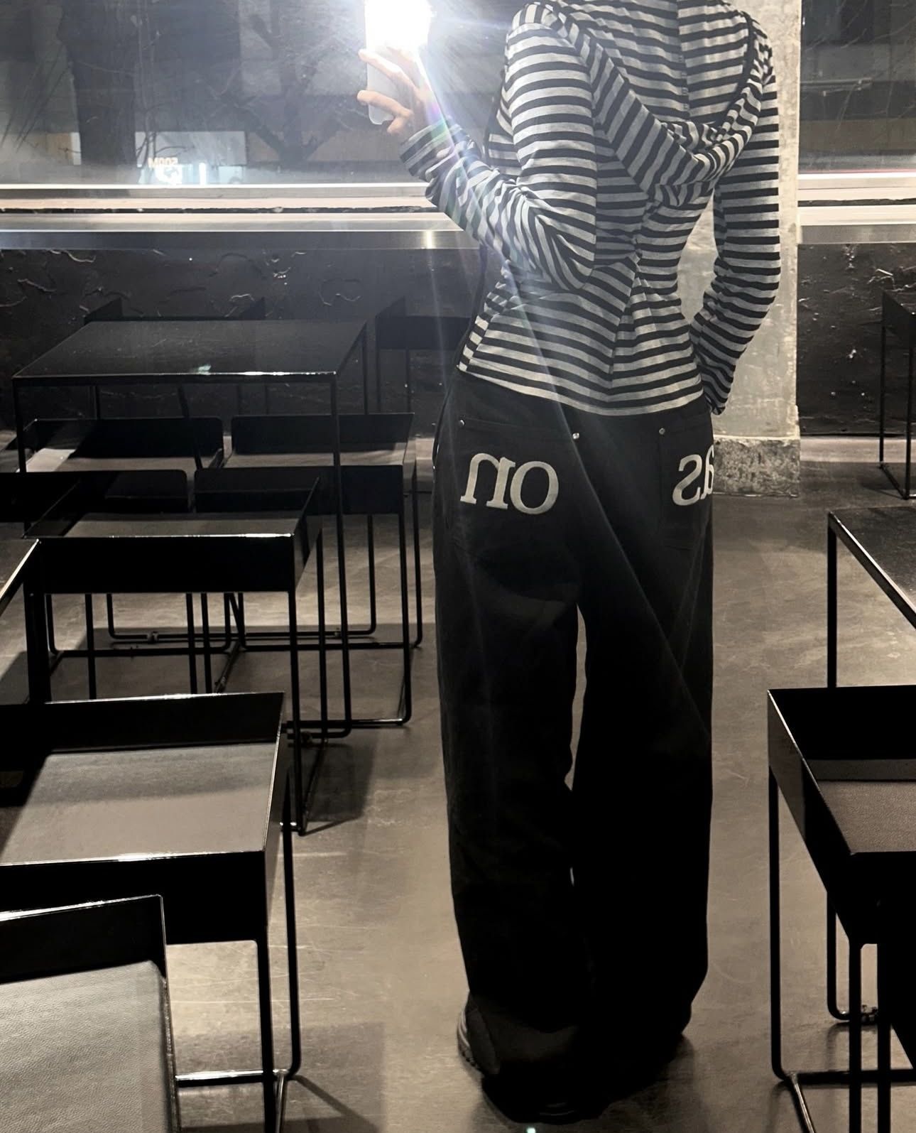 ason 黒 ワイドパンツ Sサイズ ason 黒 ワイドパンツ Sサイズ