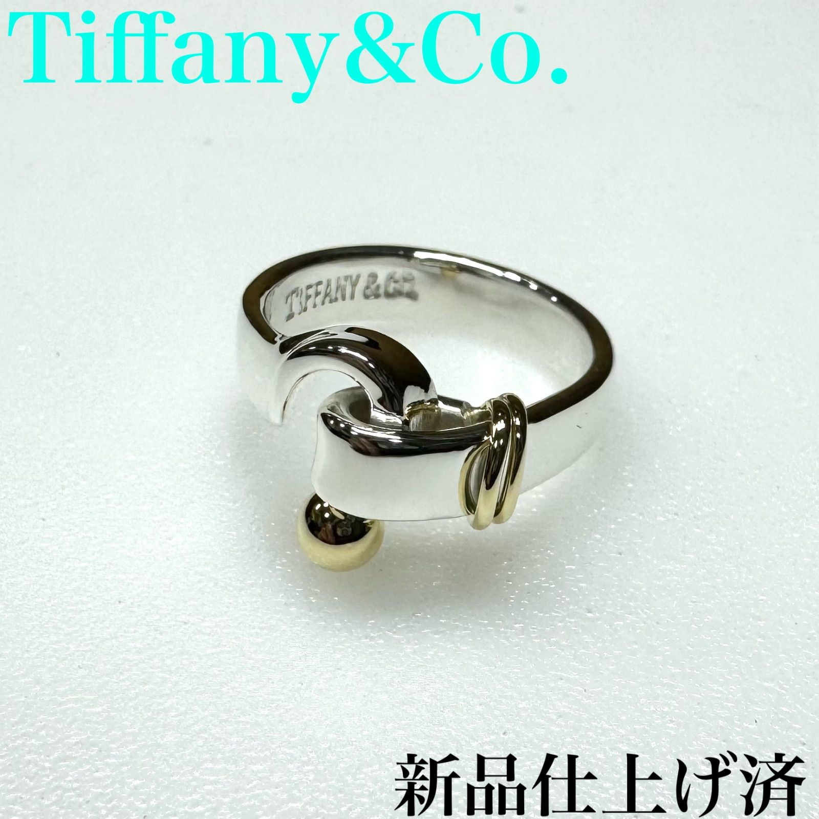 Tiffany u0026Co. フックu0026アイ コンビ リング SV/k18 ティファニー シルバー 925 Au750 - メルカリ