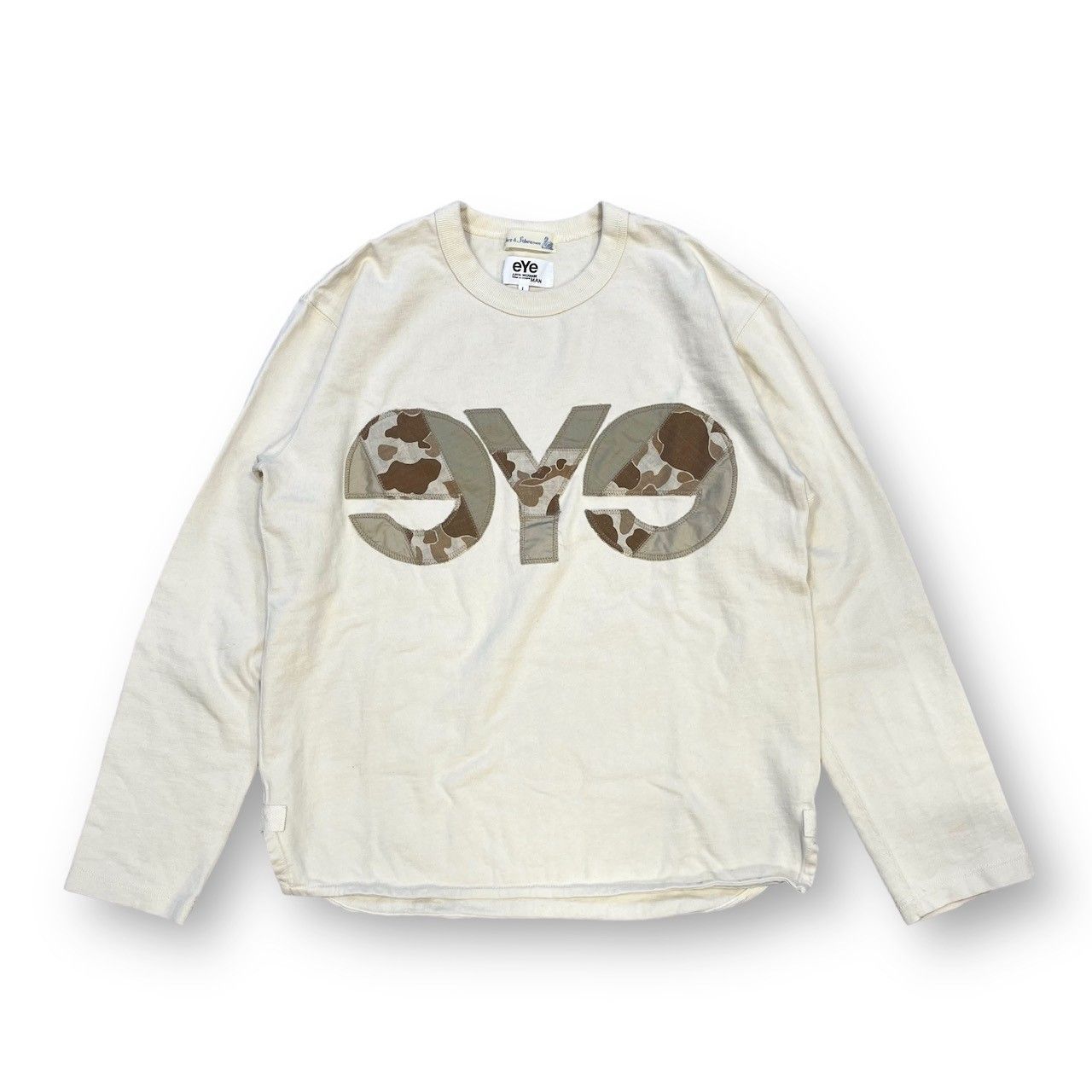 JUNYA WATANABE MAN EYE X MERZ B SCHWANEN LONG SLEEVE CAMO LOGO TEE