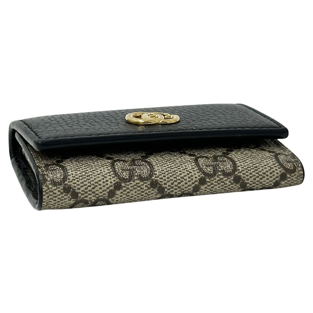 ✨極美品✨ GUCCI キーケース マーモント GGスプリーム 6連 黒 付属品 グッチ GUCCI キーケース メンズ ブランド プチマーモント GG