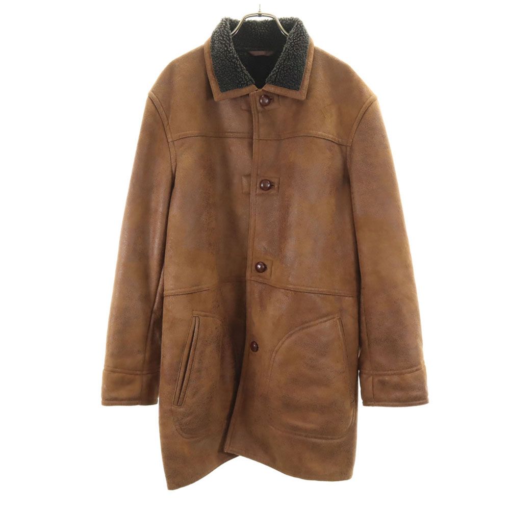 ヴァンヂャケット フェイク ムートンコート L ブラウン VAN JACKET メンズ