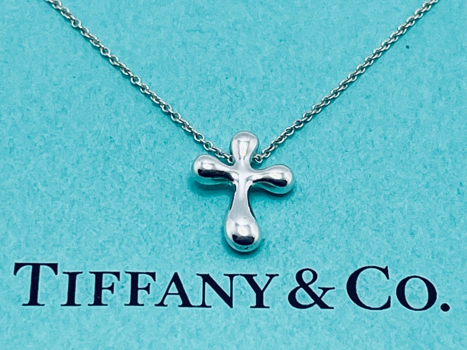 a114 Tiffany&Co. ティファニー スモール ミニ クロス ネックレス