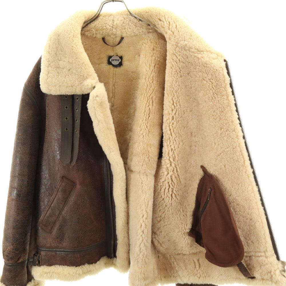 パームス B-3 ムートン フライトジャケット ブラウン prms サイズＬ パームス B-3 ムートン フライトジャケット 3L ブラウン prms ビッグ