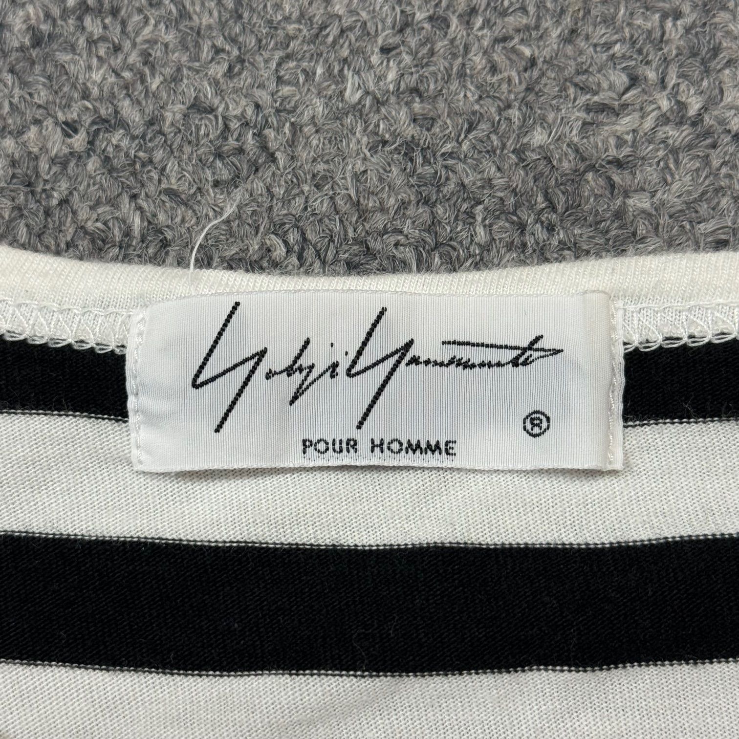 Yohji Yamamoto pour homme 18SS S/Sボーダーカットソー 半袖Tシャツ 