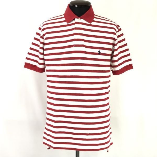 Polo by Ralph Lauren☆半袖ポロシャツ【メンズM/赤×白ボーダー柄】ナイガイ/日本正規代理店タグ/Tops/Shirts◇cBH766-a  - メルカリ