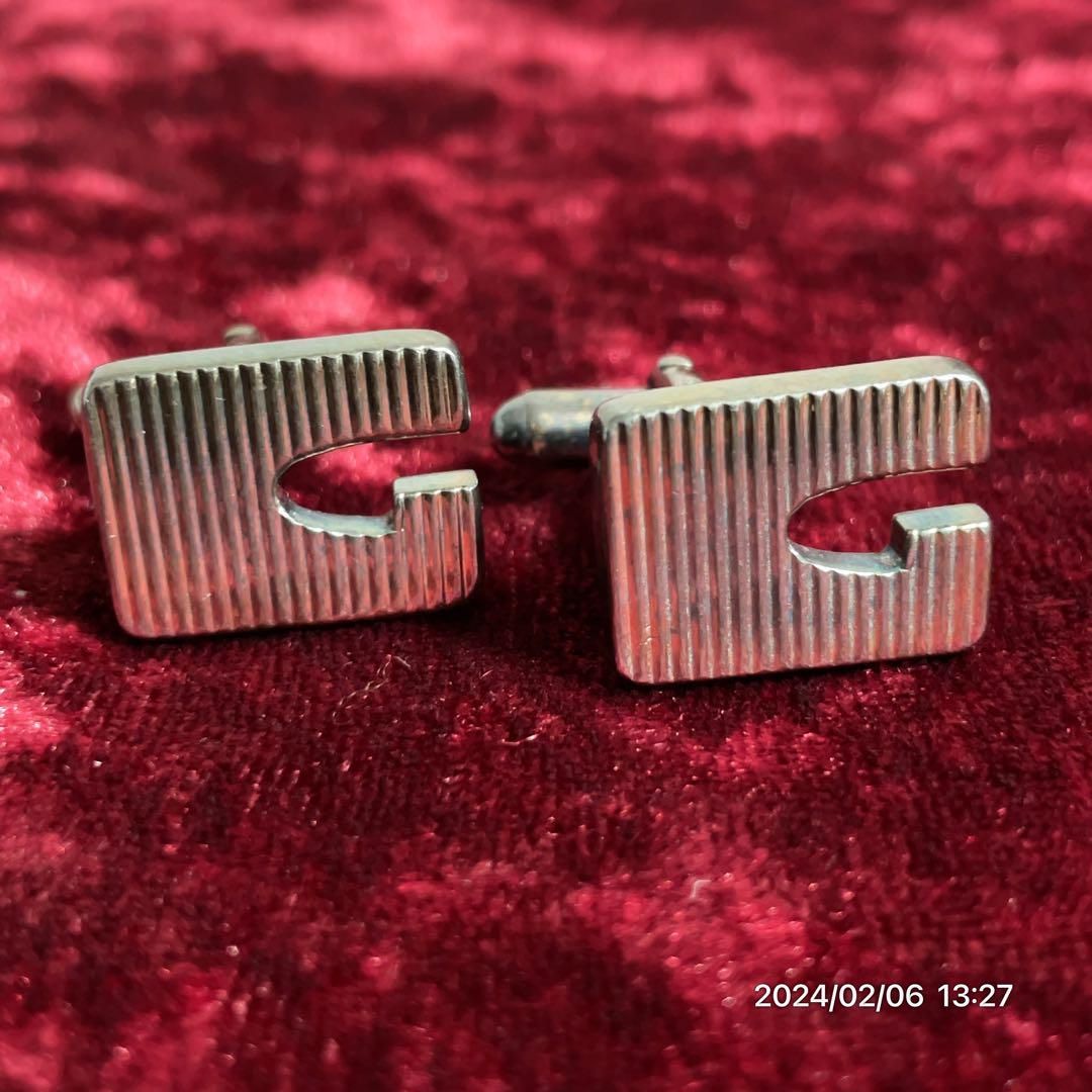 SV925 シルバー925 GUCCI グッチ Gロゴ カフリンクス カフスボタン 