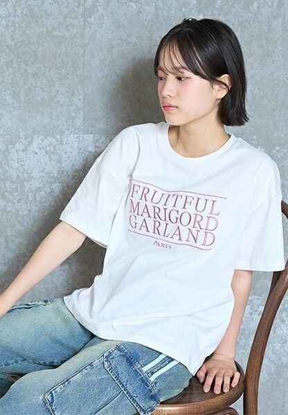 fromis_9 lovefrom Tシャツ XLサイズ【即購入⭕】 新品 2025年春夏 Lovetoxicラブトキシック 三段ロゴ 刺しゅう